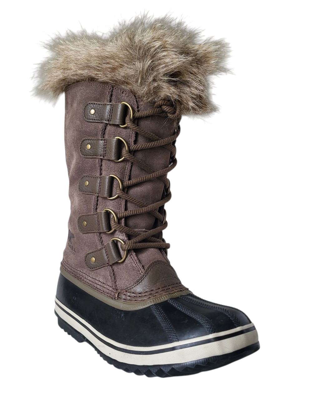 Sorel Joan Of Arctic Faux Fur Boots in Brown Women's Size 9.5